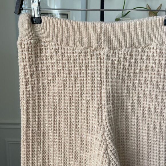 Annah Hariri Pollina Knit Pull On Flare Pants Beige XL 16 18 - Picture 2 of 7